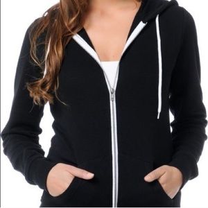 Black zip-up hoodie from zumiez